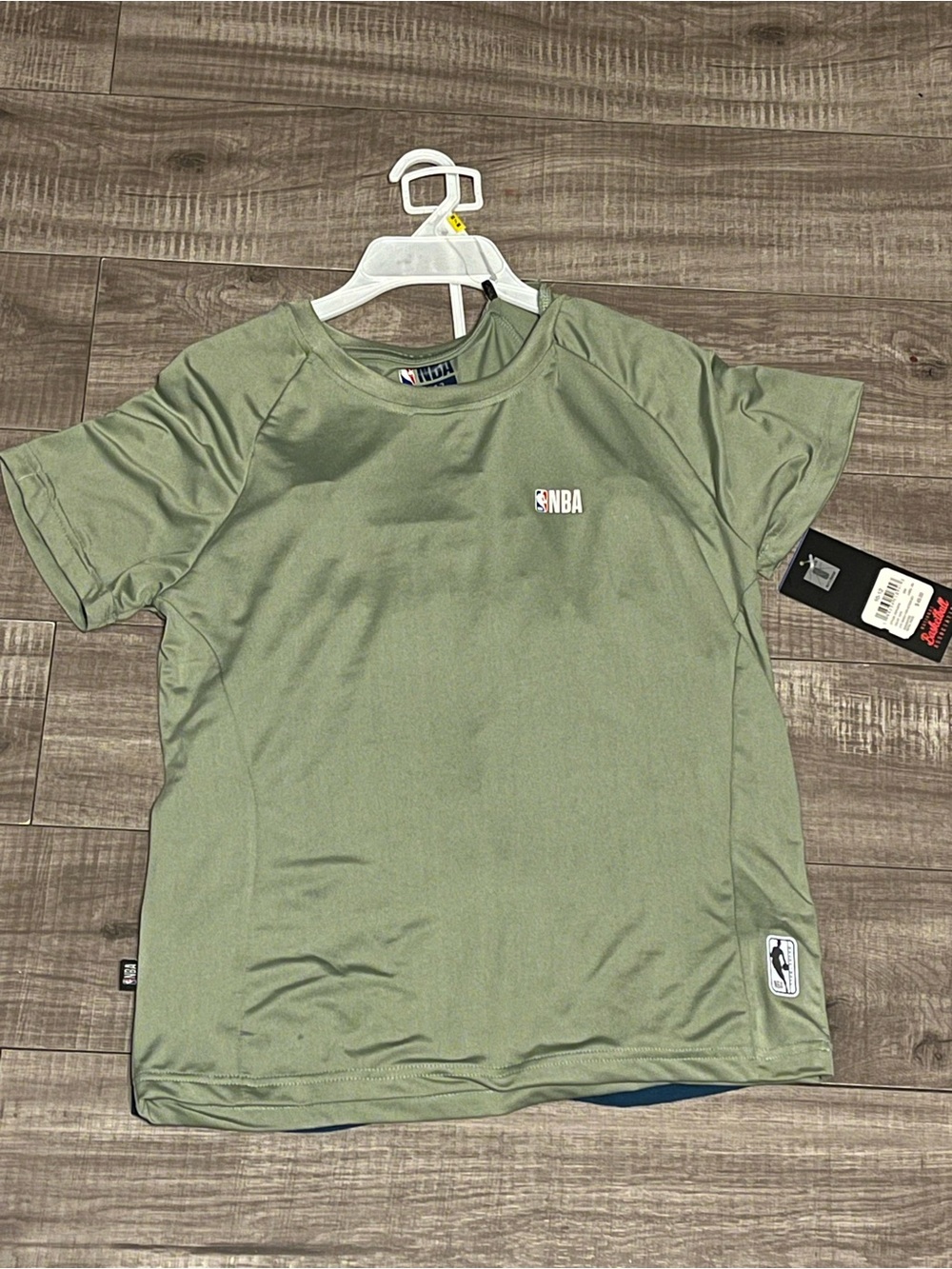 NBA Olive Green Short-Sleeve Athletic Tee
